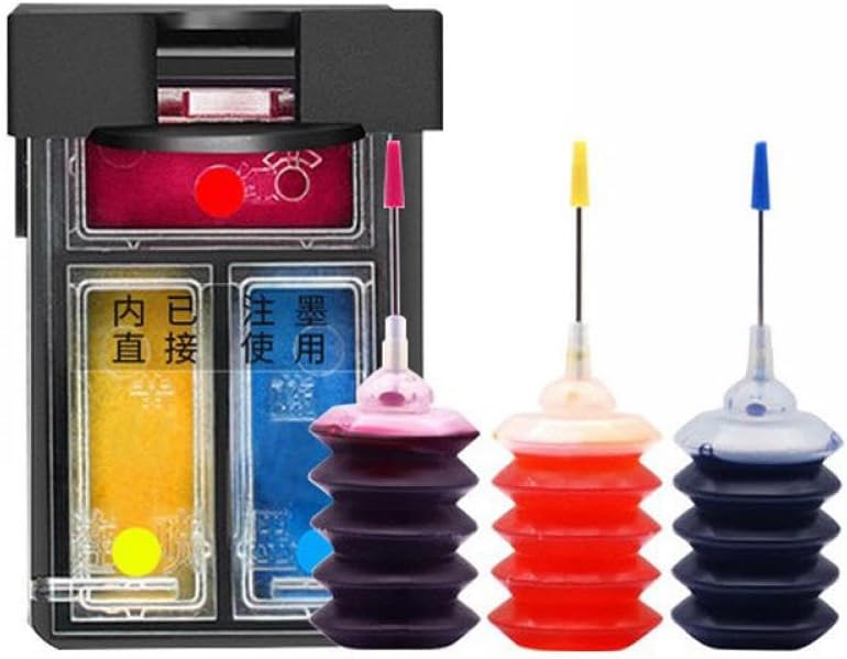 302XL 302 XL Refillable Ink Cartridge Compatible with 302 DeskJet 1110 2130 302xl NVY 4520 NS45 Officejet 3630 3639 5200 Transparent Ink Tank(CL-Ink)