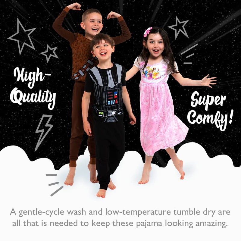 STAR WARS Boys' 2-Piece Loose-Fit Button Down Pajamas Set, MIGHTY CHILD 2, 2T - Image 3