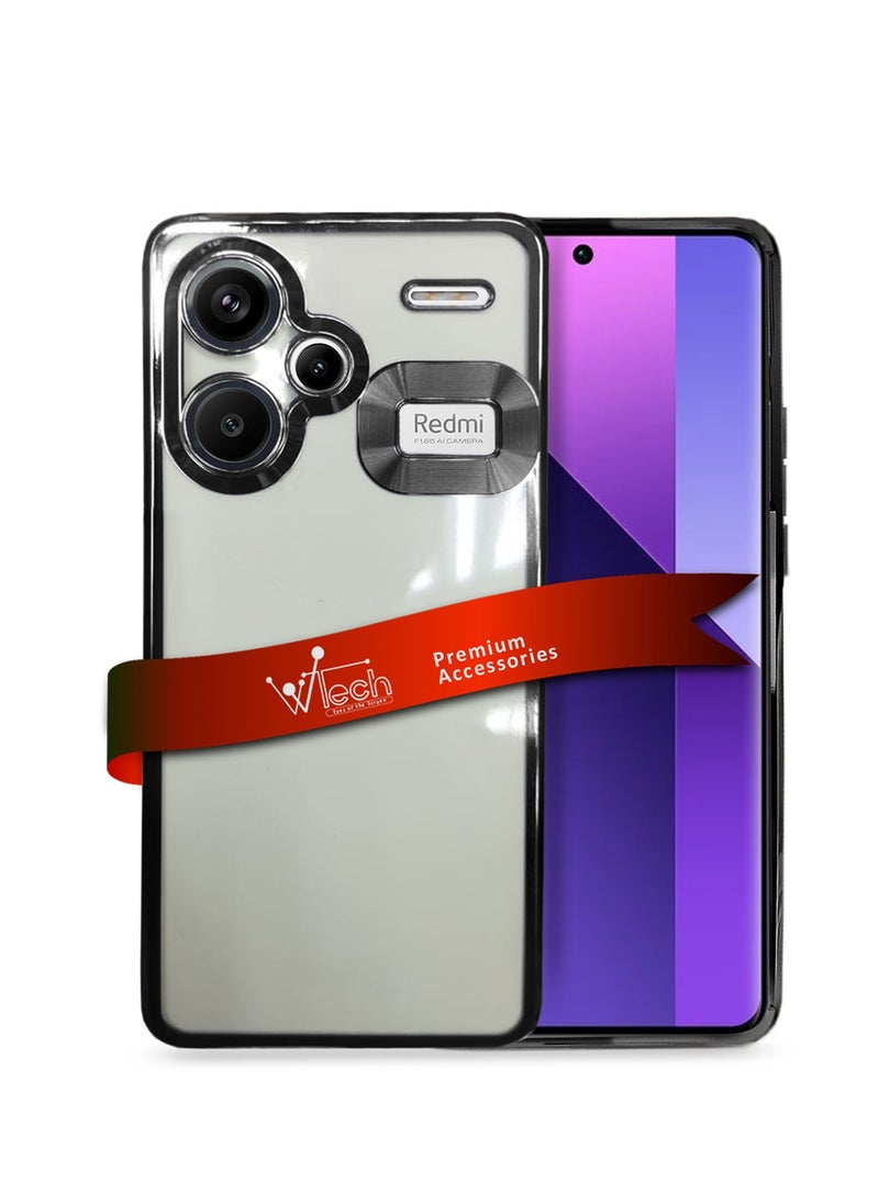Wtech Shockproof Luxury Plating Hybrid PC Case Cover For Xiaomi Redmi Note 13 Pro+ / Xiaomi Redmi Note 13 Pro Plus 5G 2023 Clear/Black  - Image 1
