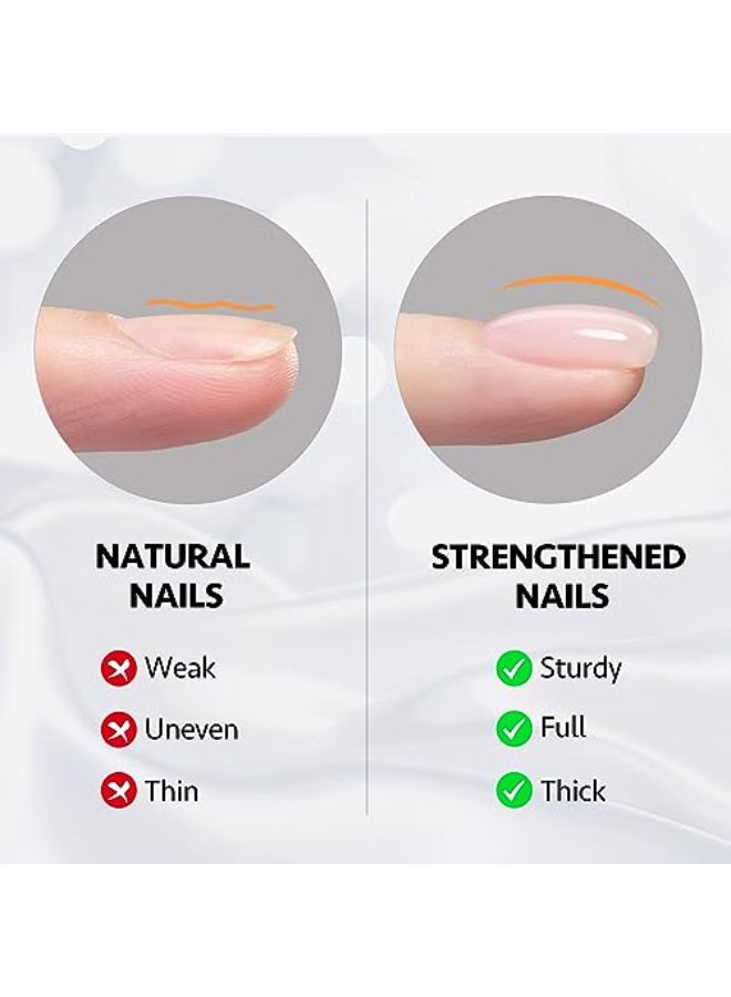 GAOY Builder Gel for Nails 16ml Nail Strengthener in a Bottle Nail Extension Hard Gel Soak Off Long Lasting UV Light Cure 1726 Baby Pink Base Coat Top Coat Needed - Image 3
