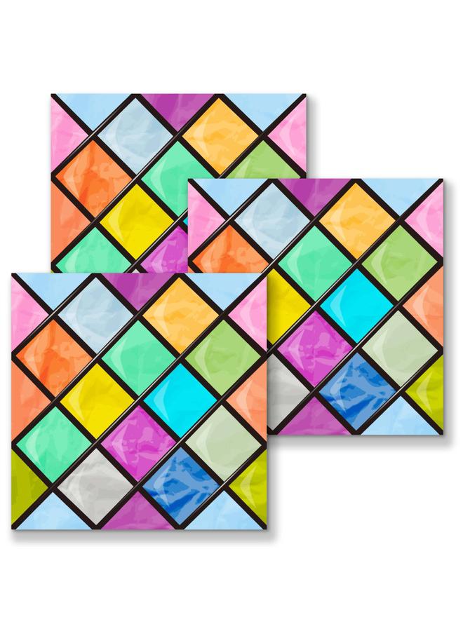 الأزرق جي دبليو 10 قطع من الستيكر الفسيفساء الأنيقة ، بلاط السيراميك ، مطبخ مقاوم للماء ، ملصقات الحائط القابلة للإزالة ، ملصقات أرضية غرفة النوم - Image 1