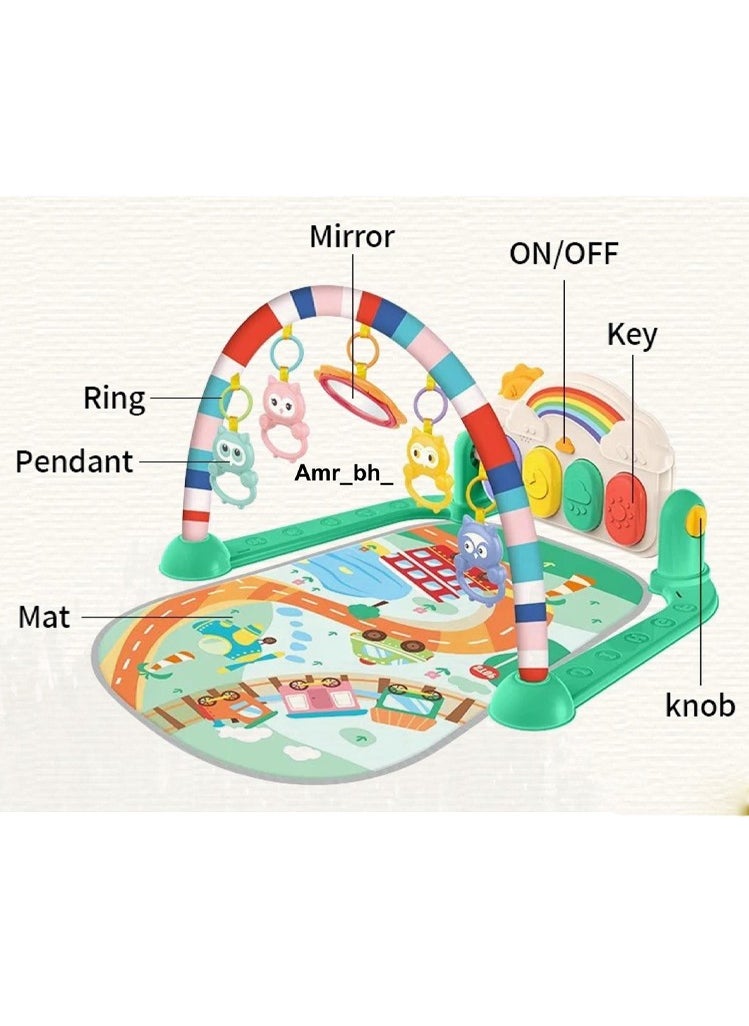 HUANGER - Baby Play Mat with Hanging Toys and Piano - Image 1
