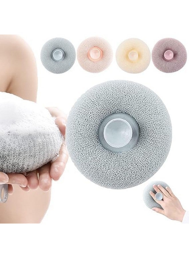 Cyrox Bath Sponge Shower Loofahs Cleaning Brush with Suction Cup Flower Bath Ball Shower Skin Cleaning Tool for Women Men (1Pcs) - Image 1