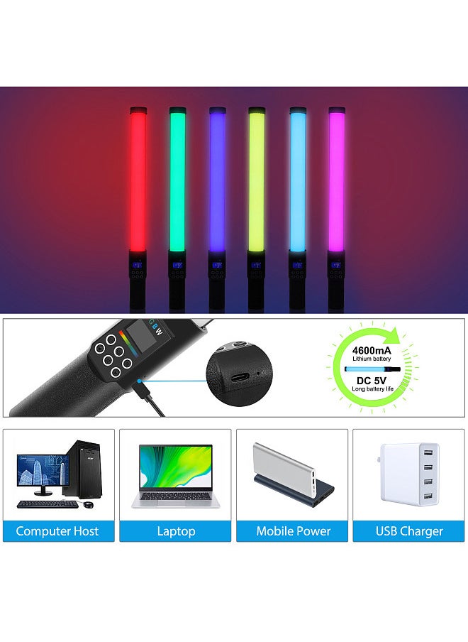 Handheld RGB Light Tube LED Video Light Wand with Barndoor 3000K-6500K Dimmable 18 Lighting Effects Built-in Battery for Vlog Live Streaming Product Portrait Photography - pzsku/ZF6106E8198C2636FACFBZ/45/_/1694513216/ebbd027d-dd89-413c-8e18-1b00a9a61afd