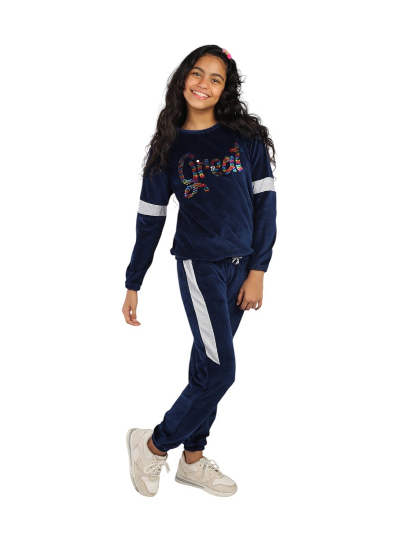 CHOiCE Girls' Kids GREAT Pajamas – Soft Velvet Fabric for Comfort and Elegance, with an Innovative Design that Combines Style and Comfort code 542 - Image 2