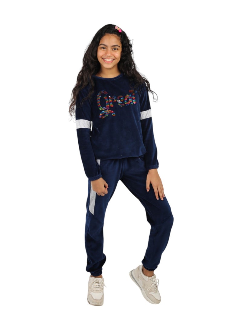 CHOiCE Girls' Kids GREAT Pajamas – Soft Velvet Fabric for Comfort and Elegance, with an Innovative Design that Combines Style and Comfort code 542 - Image 3