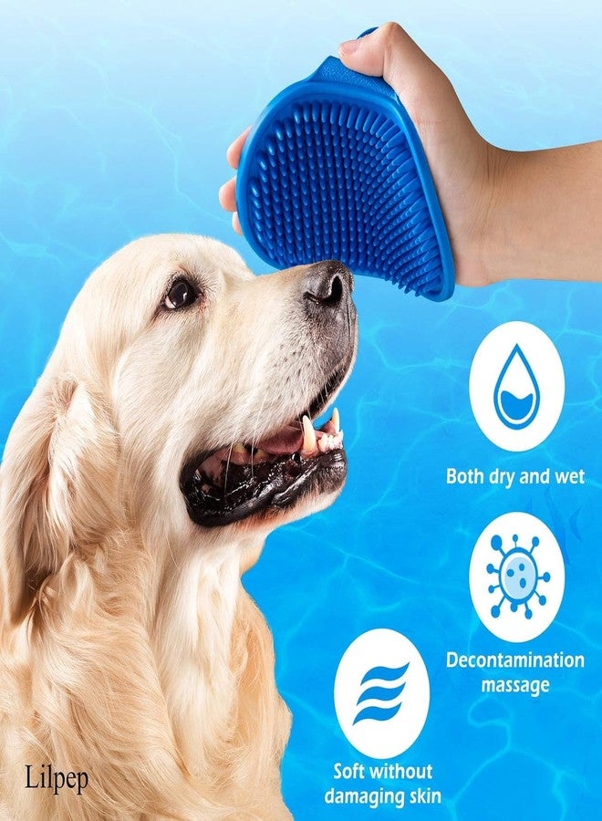 Lilpep Dog Grooming Brush, Lilpep Pet Shampoo Bath Brush Soothing Massage Rubber Comb with Adjustable Ring Handle for Long Short Haired Dogs and Cats (Yellow, pack of 1) - Image 3