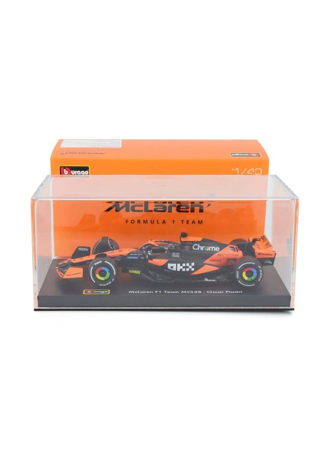 Bburago Bburago F1 Miami Grand Prix2024 McLaren MCL38 #81 Piastri Die-cast Car (1:24, Orange/Black) - Image 2