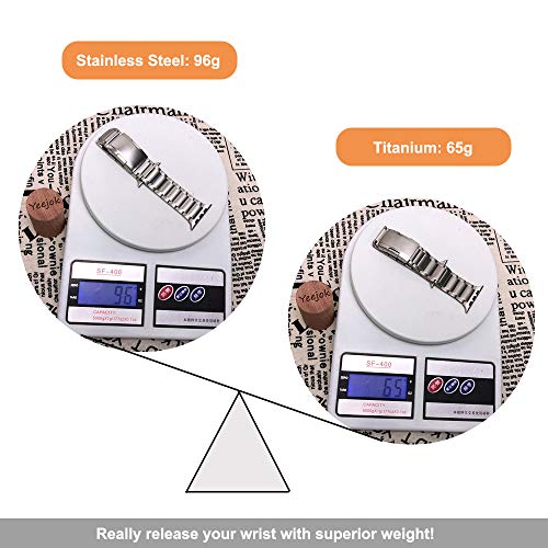 Yeejok Compatible for Apple Watch Ultra 2 Bands 49mm Titanium Metal for Men Women, Compatible for Apple Watch Series 10 Band 46mm, Compatible for Apple Watch Series 9 Band, iwatch 45mm 44mm 42mm Silver - Image 2