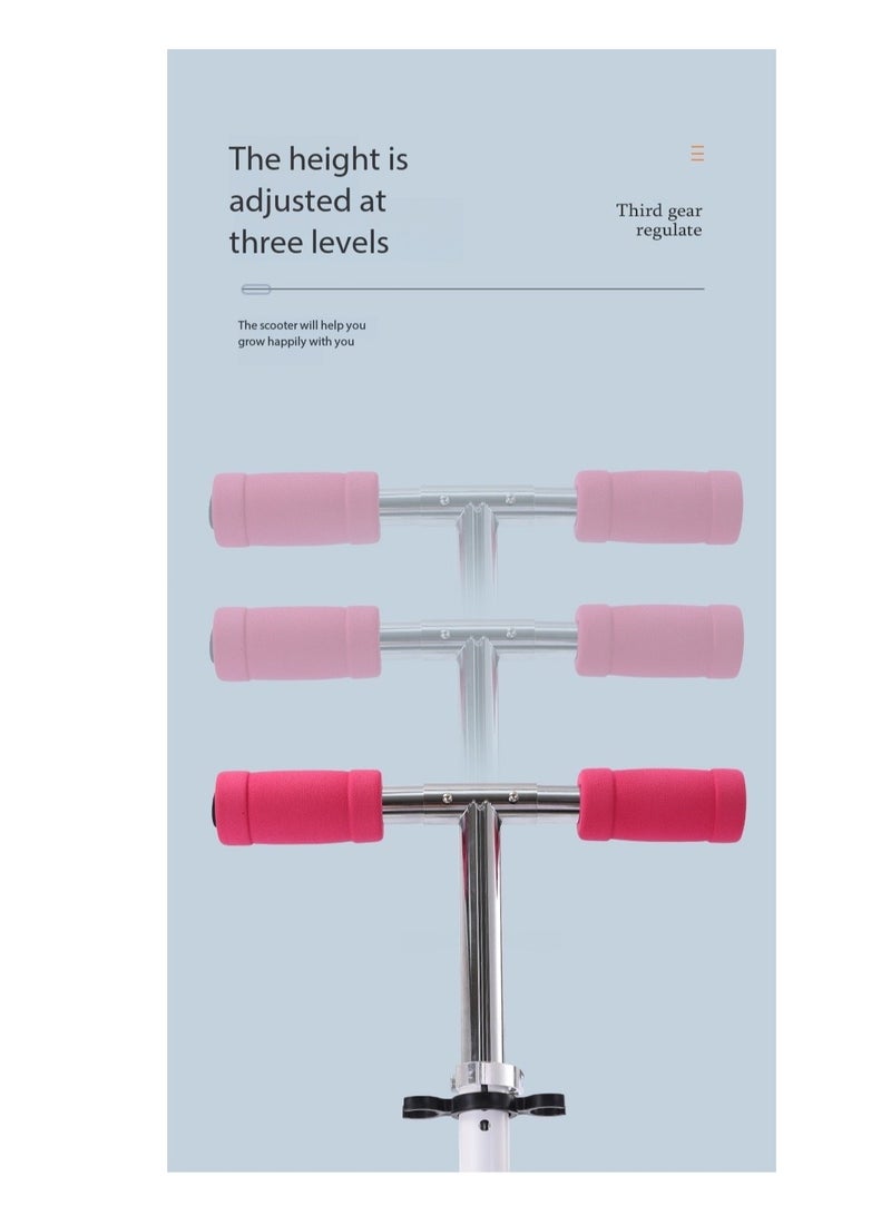 CityRiya-Long Adult & Teen Kick Scooter,3-Level Height Adjustable, Foldable & Portable,Urban Commuter Scooter for Teens & Adults Lightweight Aluminium Frame, 100kg Capacity(YS-106,Black Blue Wheel) - Image 3