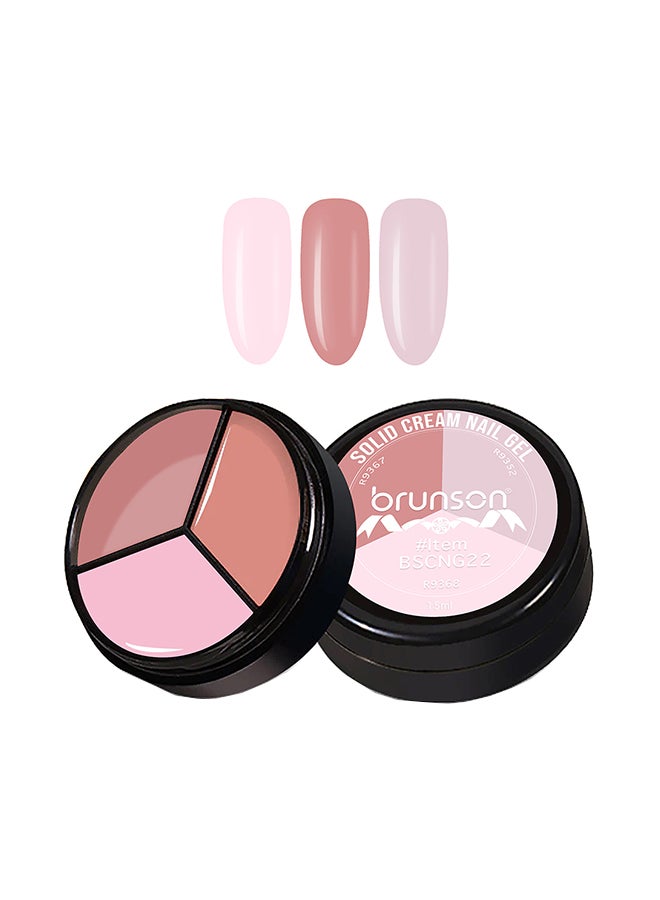 brunson 3 ألوان 3 في 1 طلاء أظافر جل UV كريم طلاء أظافر جل قابل للإزالة لون صلب فن الأظافر جل 15 مل BSCNG22