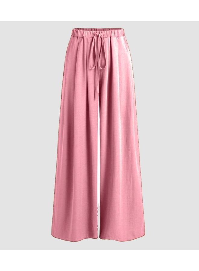 Casual Elastic Waist Wide Leg Trousers for Ladies KU047 - Image 1