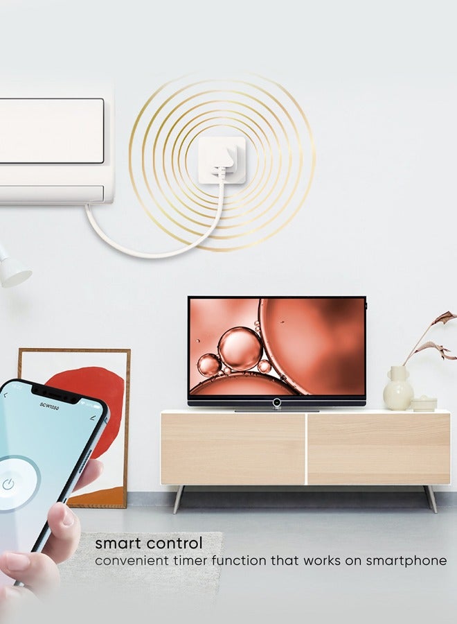 SEEKEN WiFi Smart Plug 15A Energy Monitoring WLAN Smart Plug Socket - White | Multi-Functional | Portable | Premium Design | High-Quality. - Image 3