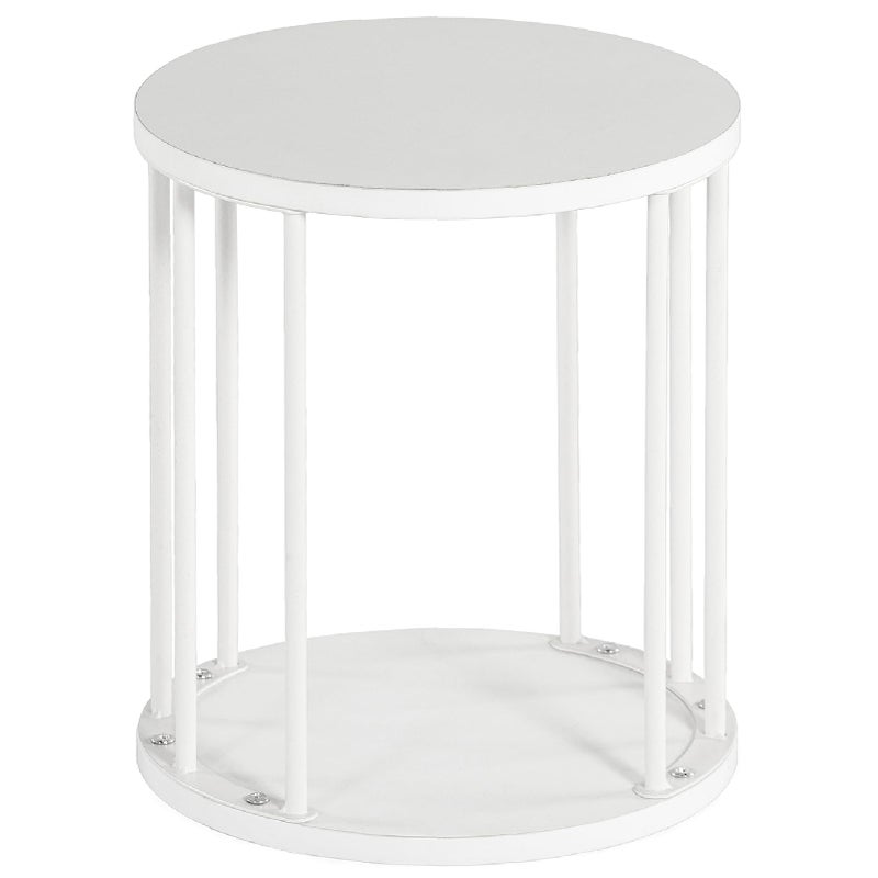 HDANI Small Round Wooden Step Stool for Kids Adults, 300lbs Load Capacity Garden Stool, Non-Slip Small Stool for Plant Stand, Kitchen, Bathroom and Bedroom, White - Image 1