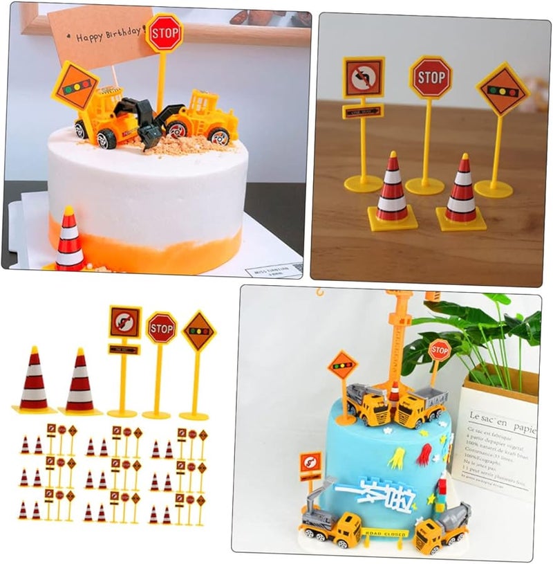 مجموعة ألعاب لافتات الطريق 10 قطع، أقماع مرورية، مجموعة تعليمية للتعليم المبكر للأطفال - Image 5