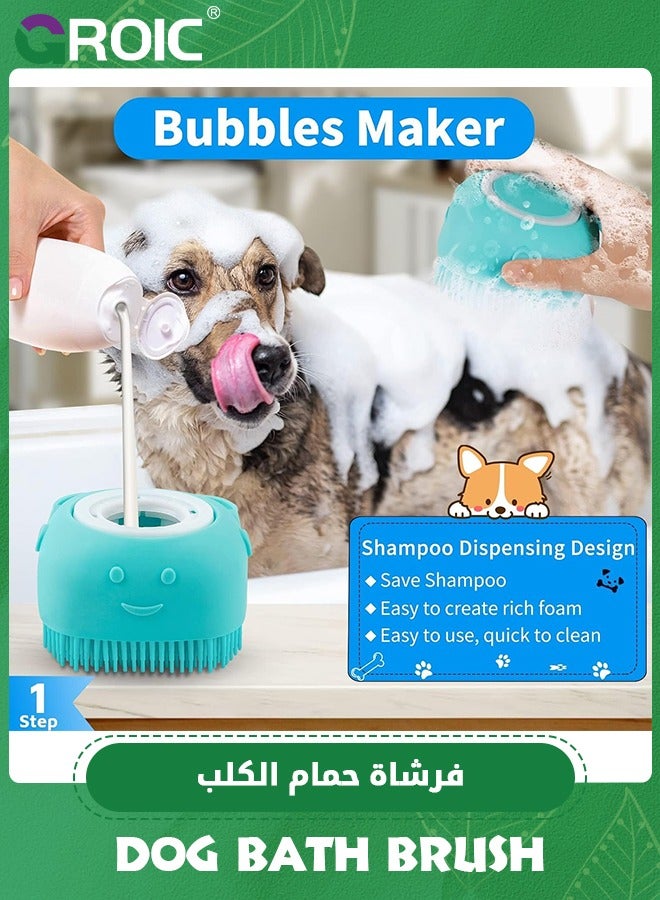 GROIC 3 Pack Dog Bath Brush, Dog Shampoo brush, Dog Scrubber for Bath, Pet-Dog Bath Massage Brush Scrubber, Dog Shower, Grooming, Washing Brush with Adjustable Ring Handle - Image 3