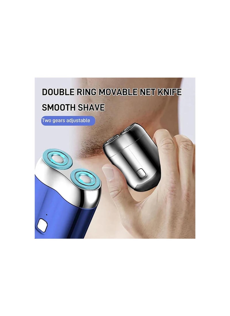Generic - Peonly Electric Razor, New Model Mini Dual-Head Electric Shaver, Double Head Razor, Mini Electric Shaver Portable Men Travel Razor Waterproof (2-1) - Image 1