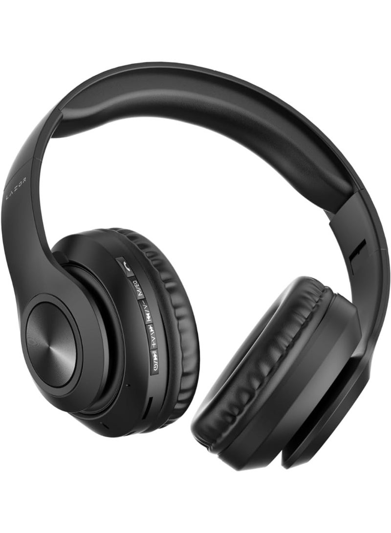 RIVERSONG Over-Ear Wireless Headphones with Foldable Design – Deep Bass, Comfortable Ear Cushions, Long Battery Life, BT 5.0, FM Radio, TF Card, EQ Sound – Black Color - Image 1