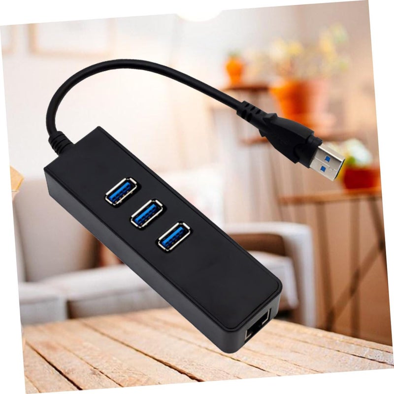 TEHAUX USB 3.0 to Gigabit Ethernet Adapter Instant USB Ethernet Adapter for 7/8/10/XP Black - Image 3