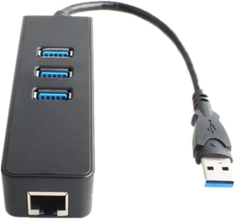 TEHAUX USB 3.0 to Gigabit Ethernet Adapter Instant USB Ethernet Adapter for 7/8/10/XP Black - Image 1