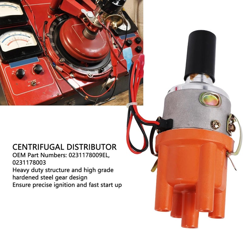 Trendy natural tone options Centrifugal Distributor Electronic Ignition Heavy Duty Metal Compatible with Ghia Fastback Squareback 411 412 Thing 1956 1974 OEM 0231178009EL 0231178003 Temp fluctuation resistant crafted quality - Image 2