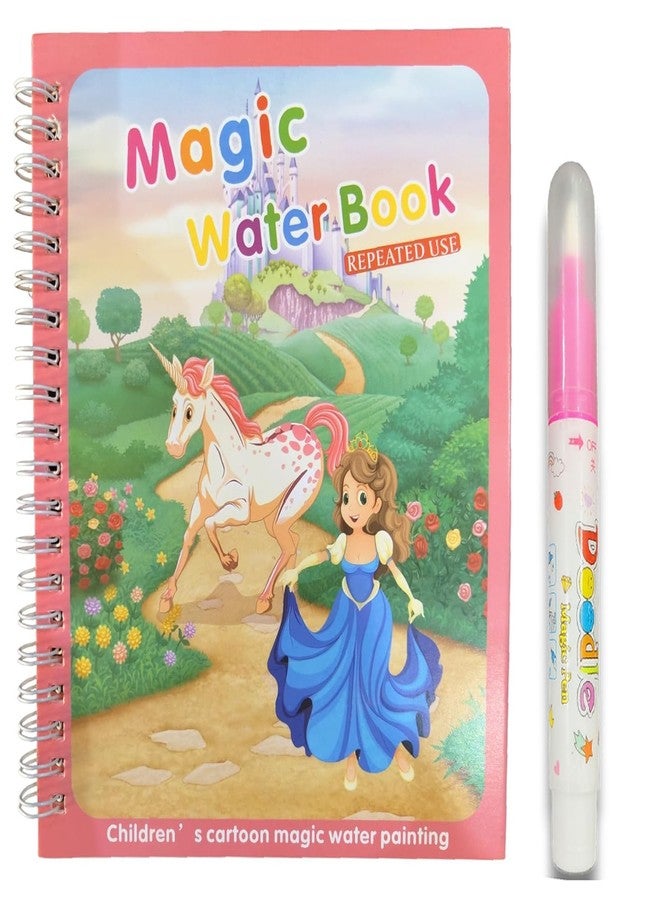 Bloombec Magic Water Book -Reusable Water Colouring Drawing Pad with Pen | Educational Activity for Boys & Girls Ages 2-8 | Return Gift, Learning Toy (Pack of 1, Random Designs As Per Stock) - Image 1