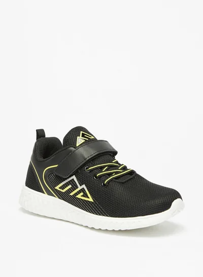 OAKLAN Textured Low Ankle Sneakers with Hook and Loop Closure
