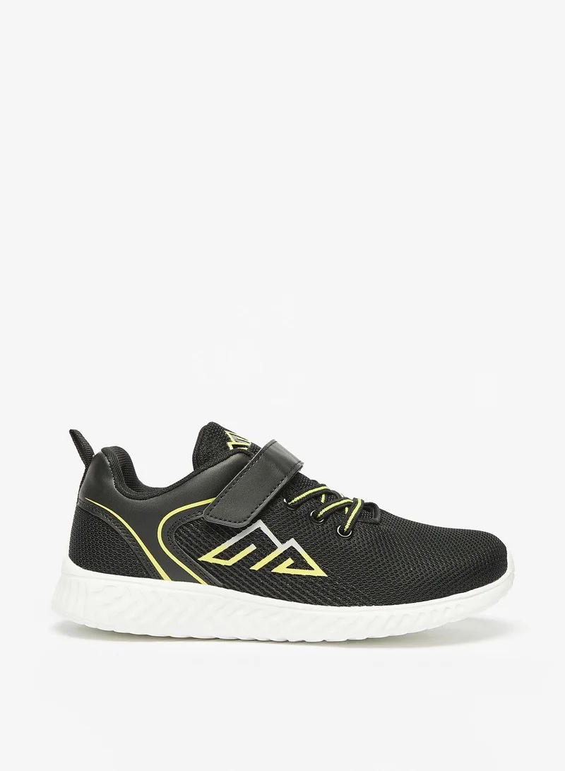 OAKLAN Textured Low Ankle Sneakers with Hook and Loop Closure