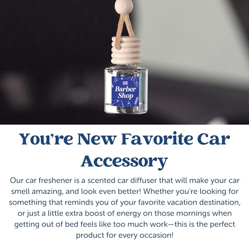 CE CRAFT C&E Craft Co Hanging Car Air Freshener Diffuser 2 Pack, Long Lasting Fragrance Oil Car Freshener, Glass Bottle Auto Air Freshener, Made in USA (Jasmine Rouge) - Image 4