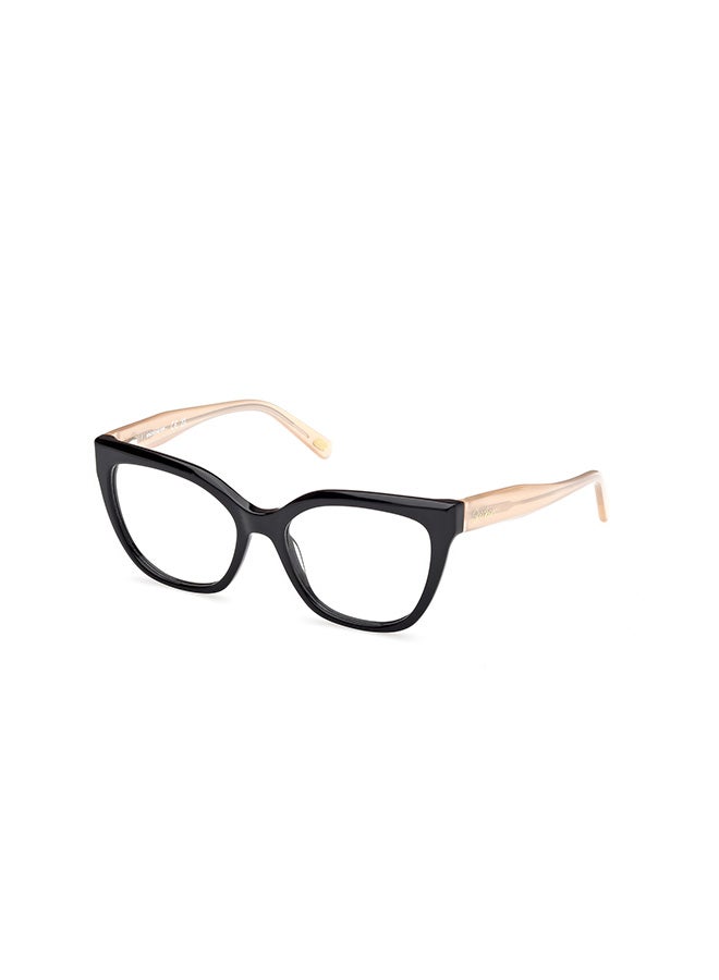 SKECHERS Women's's Asymmetrical Eyeglass Frames Shiny Black SKECHERS SE5010500153 53 mm - Image 1