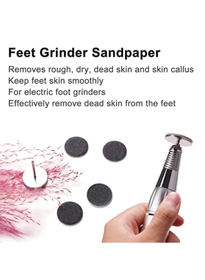 Yinhing 100pcs Replacement Sandpaper DiscsFeet Grinder Sandpaper SelfAdhesive Pedicure Tool Sandpaper Electric Callus Remover Accessory for Men Women Dead Cracked Hard Skin120Medium Coarse Sand - Image 3