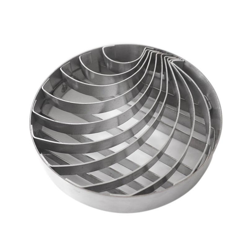 Heluok Concha Cutter Mexican Bread Stamp, 4 Inch Small Mexican Bread Mold Two Sided, Stainless Steel Tool Cortador de Conchas para Pan, Metal Concha Cutter Stamp - Image 1