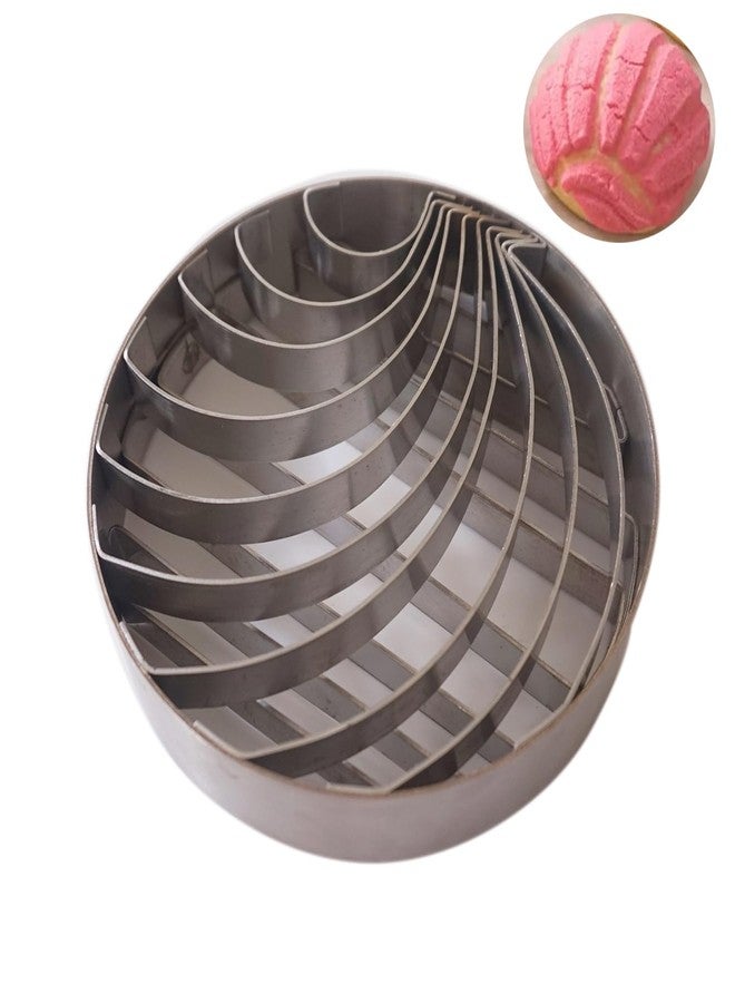 Heluok Concha Cutter Mexican Bread Stamp, 4 Inch Small Mexican Bread Mold Two Sided, Stainless Steel Tool Cortador de Conchas para Pan, Metal Concha Cutter Stamp - Image 5