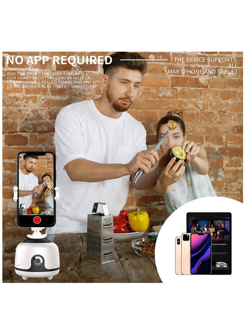 Generic - Smart  Phone Holder 360°Auto Face Follow up Phone Holder for Live Broadcast/Cell Phone Video Recording TIK Tok/YouTube/Facetime NO APP Required - Image 1