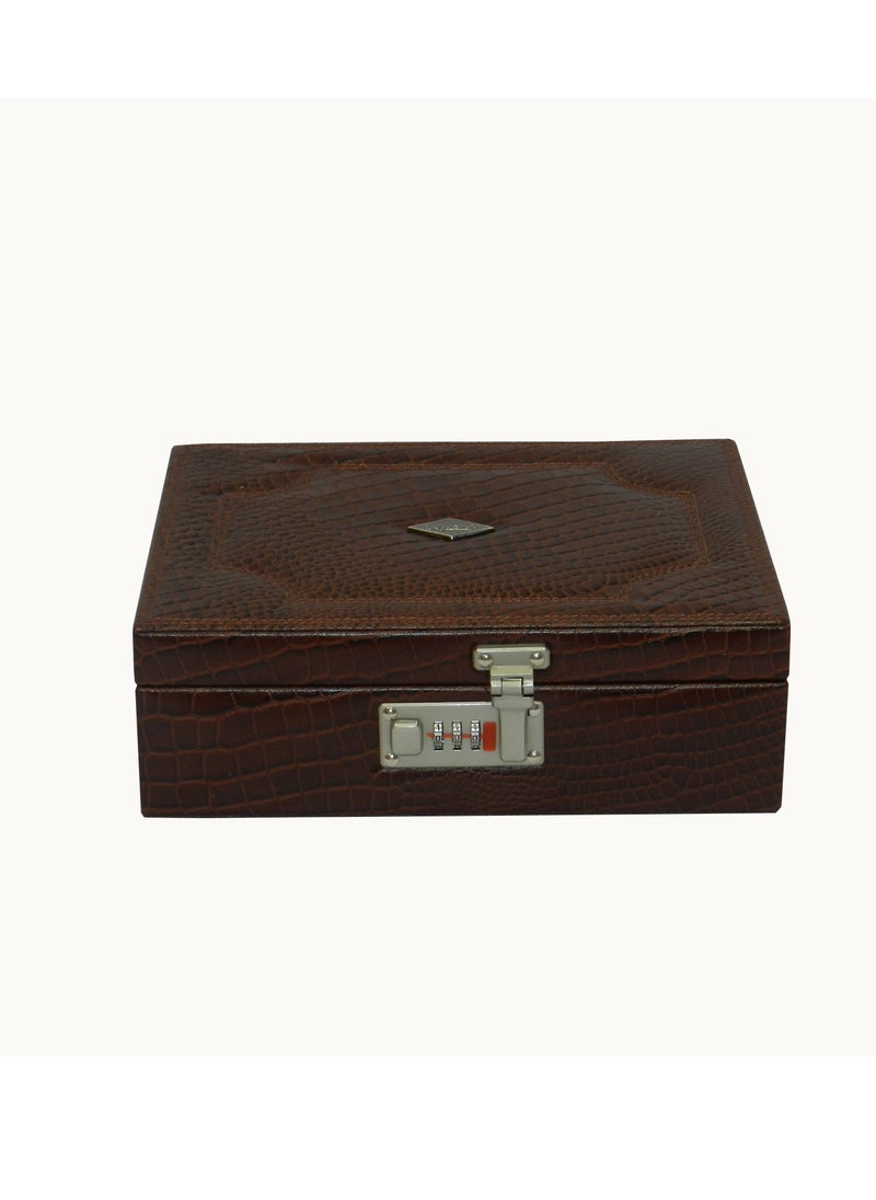 LAVERI LEATHER - Laveri Genuine Leather Earring Box Organizer Storage Earrings Stud Tray Showcase Storage Case - Image 1