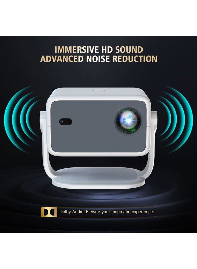 DreamFair 【Compatible with Netflix & Native 1080P】Projector with WiFi and Bluetooth, 250Ansi Portable Projector, Auto Focus&Keystone Correction, 180° Rotatable, Compatible with Smartphone, Laptop, HDMI, USB - Image 4