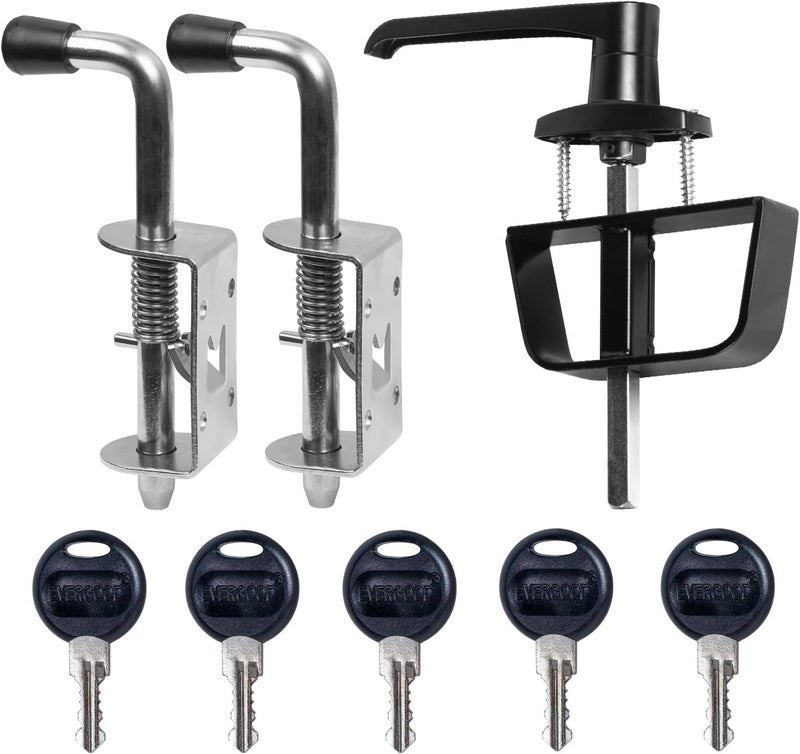 GEDSIOLD Shed Door Hardware Kit with Hinges, Latch, Lock, and Handle - Complete Gate Hardware Set for Your Shed Door - Image 1