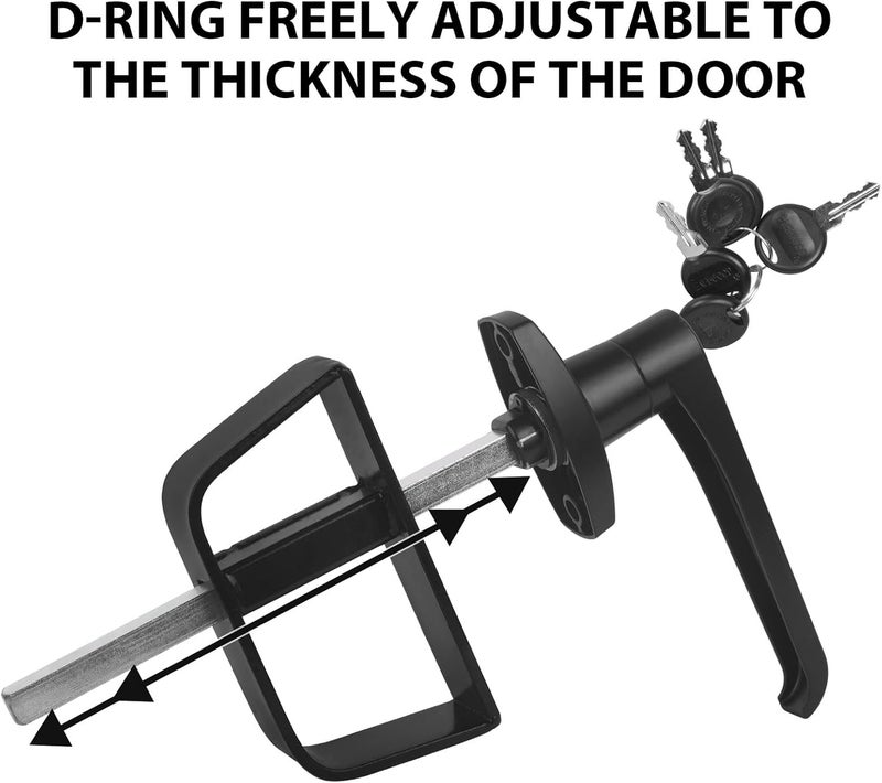 GEDSIOLD Shed Door Hardware Kit with Hinges, Latch, Lock, and Handle - Complete Gate Hardware Set for Your Shed Door - Image 3