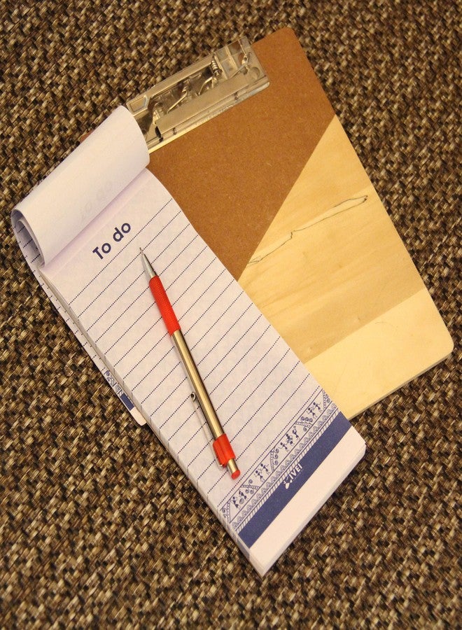 IVEI Wooden Clip pad for Your Desk - memo pad with 50 Sheets Included - a5 Size [Office Product] - Image 5