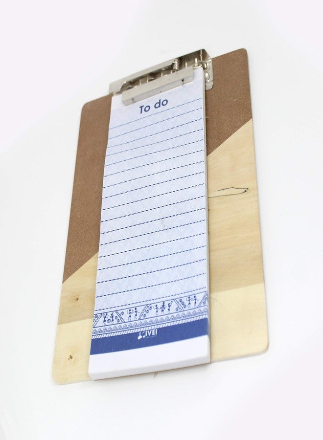 IVEI Wooden Clip pad for Your Desk - memo pad with 50 Sheets Included - a5 Size [Office Product] - Image 2