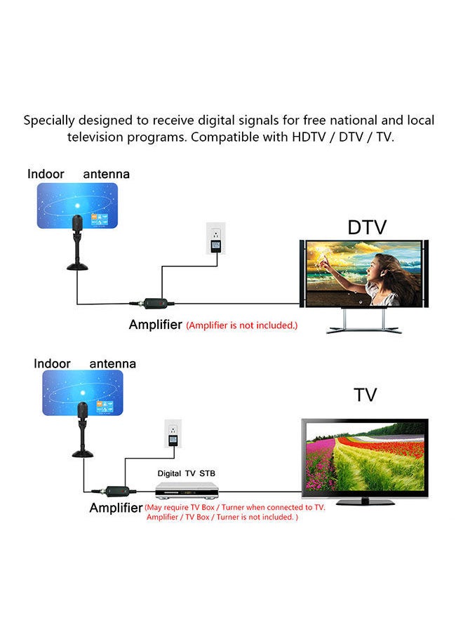 NIBEMINENT Indoor Digital TV Antenna PAL Standard 1080p Analog Blue  - Image 4