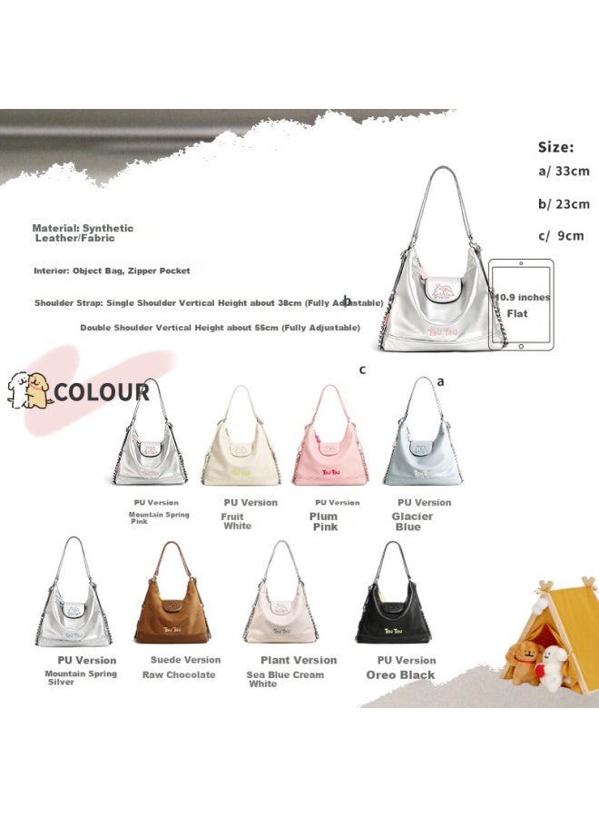 Toutou Line Drawing Dog Large Capacity Tote Bag, Shoulder And Underarm Backpack For Women, Teacher's Day And Birthday Gift