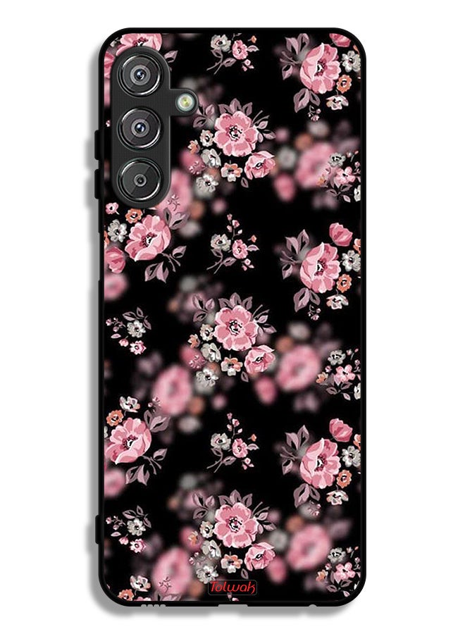 Tolwak Samsung Galaxy M15 5G Protective Case Cover Portrait Flowers Pattern - Image 1