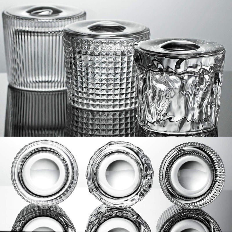 RareCi Crystal Whiskey Glasses 5 OZ Set of 3, Rotatable Old Fashioned Glasses, Tumbler Rocks Bar Glass for Drinking Bourbon, Scotch, Cocktails, Cognac - Image 5