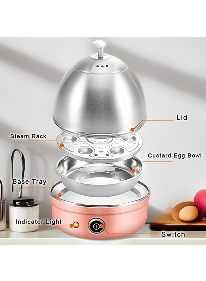 بيوينتي مطبخ البيض الكهربائي,304 فولاذ المقاوم للصدأ غلاية البيض السريعة مع إغلاق التلقائي,7 سعة البيض مطبخ البيض الكهربائي متعدد الوظائف للصعب المغلي,البيض البخاري,الخضروات والقعصير (الوردي) - Image 2