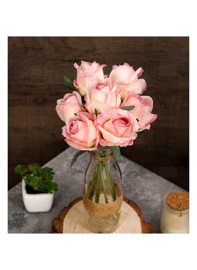 SATYAM KRAFT 1 Bunch Artificial Rose Flower for - Home, Christmas, Office, Bedroom, Balcony,Table Display valetine Decoration Items (Pack of 1 Bunch, 7 Heads in 1 Bunch)(Pink)(Without Vase Pot) - pzsku/ZF6118EC2FAC36DE96B2DZ/45/_/1736571245/973e4da4-b370-41d8-9f94-c3cb9cffb57b