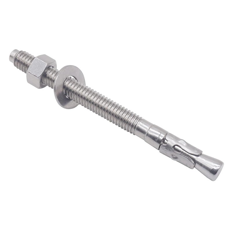 Horiznext مسامير ربط على شكل إسفين 3/8" × 4-1/2"، للاستخدام مع الأسمنت والخرسانة فقط، براغي من الفولاذ المقاوم للصدأ و براغي لاغ (4 قطع) - Image 1