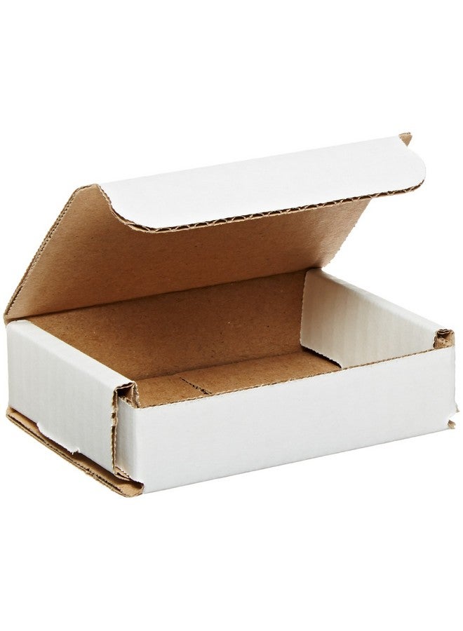 أفيديتي صناديق بريد من الورق المقوى المموج الأبيض مقاس 4 × 3 × 1 بوصة، عبوة مكونة من 50 قطعة مقاومة للسحق للشحن والبريد والتخزين - Image 1