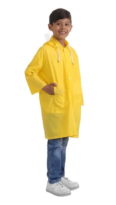 WKLOUYHE Unisex Polyester Standard Length 100% Waterproof Rainwear/Raincoat _Pack Of 01,Pink(5-6 Years) - Image 3