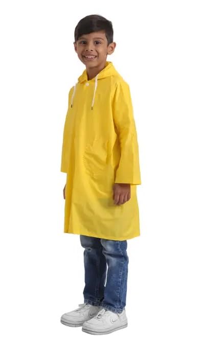 WKLOUYHE Unisex Polyester Standard Length 100% Waterproof Rainwear/Raincoat _Pack Of 01,Pink(5-6 Years) - Image 2